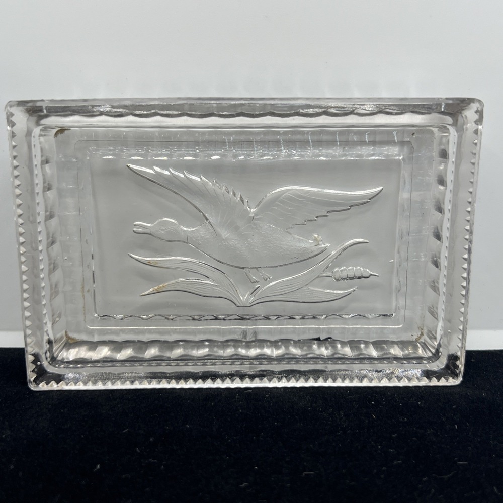 Vintage Glass Ashtray Mallard‎ Duck